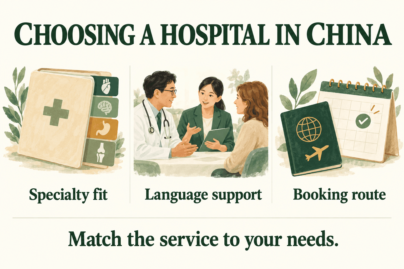 Choosing a hospital in China: specialty fit, language support and booking route.